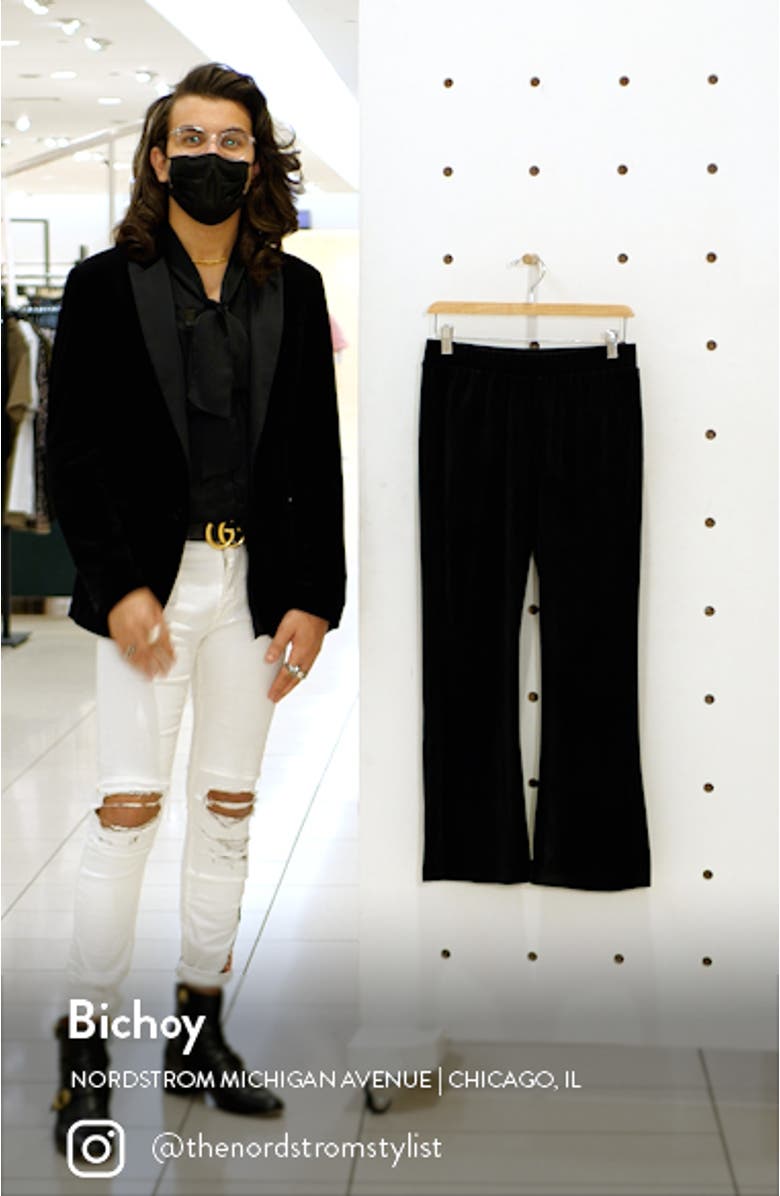 Athena Velvet Flare Crop Pants, sales video thumbnail