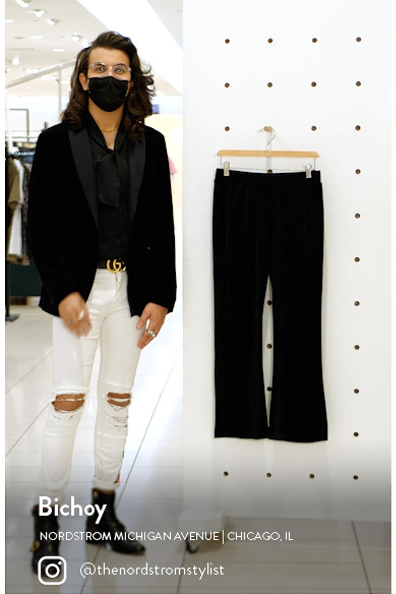 Athena Velvet Flare Crop Pants video
