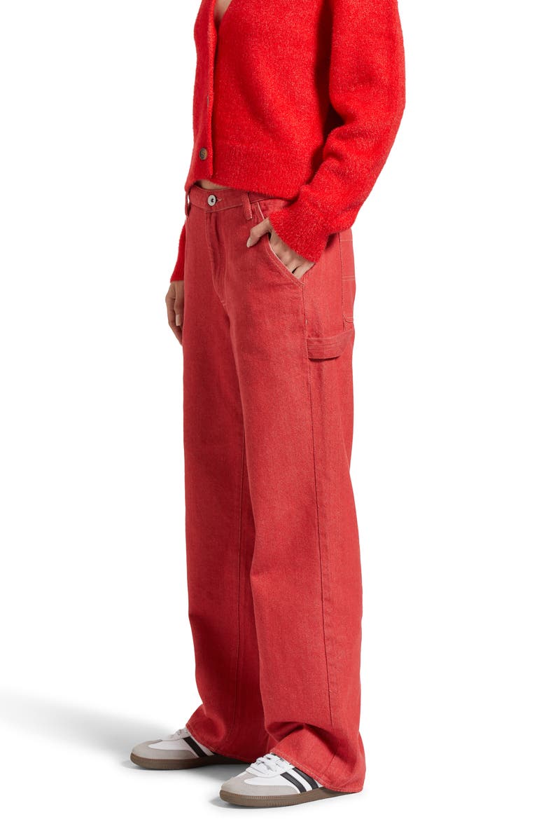 Brixton Essex Wide Leg Painter Pants, Alternate, color, Mars Red