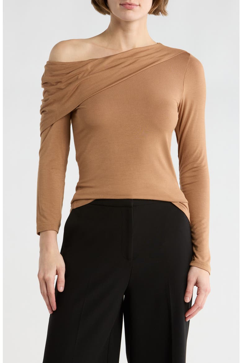 Off the Shoulder Top, Main, color, AMBER