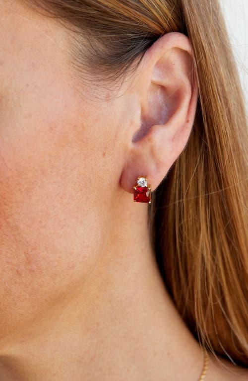 Savvy Cie Jewels Cubic Zirconia Birthstone Stud Earrings In January