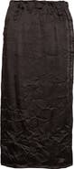 NACKIYÈ Crayon Crinkled Satin Pencil Skirt