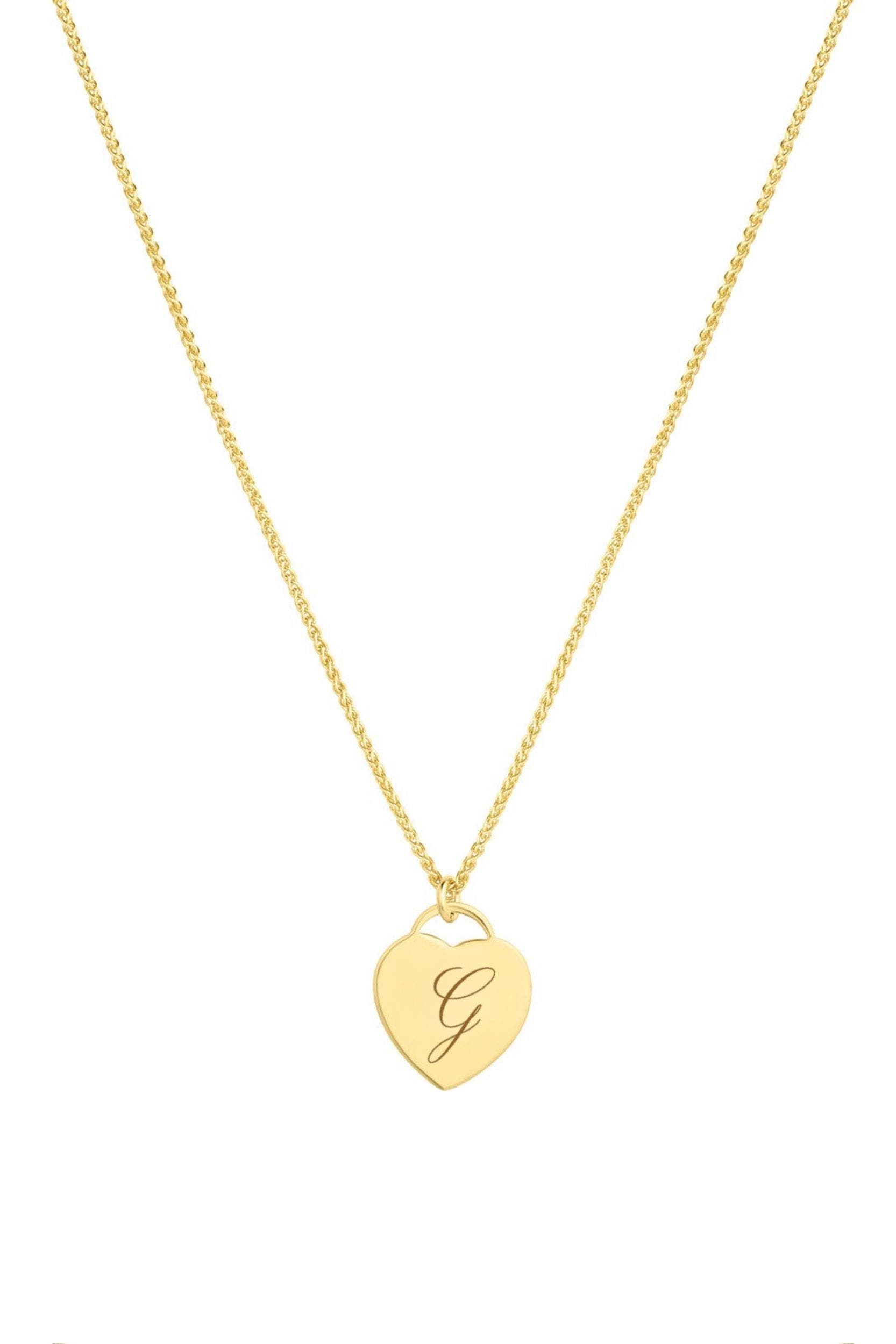 Set & Stones Alice Initial Heart Necklace In Gold
