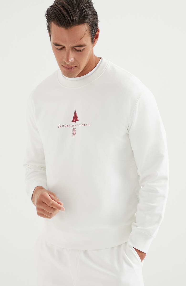 Brunello Cucinelli Cotton French terry sweatshirt, Alternate, color,