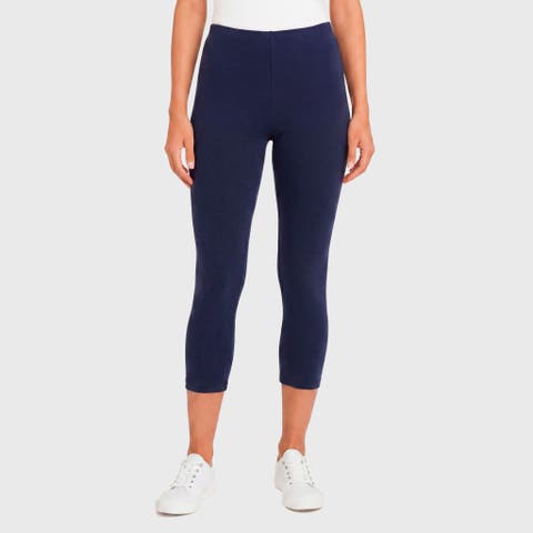 Women's Soft 100% Cotton Everyday Wear Capri Leggings