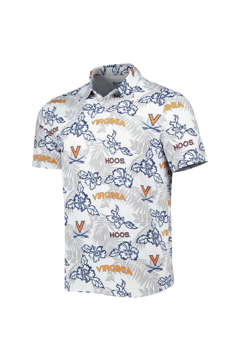 Men's Reyn Spooner White Virginia Cavaliers Performance Polo, Alternate, color, White