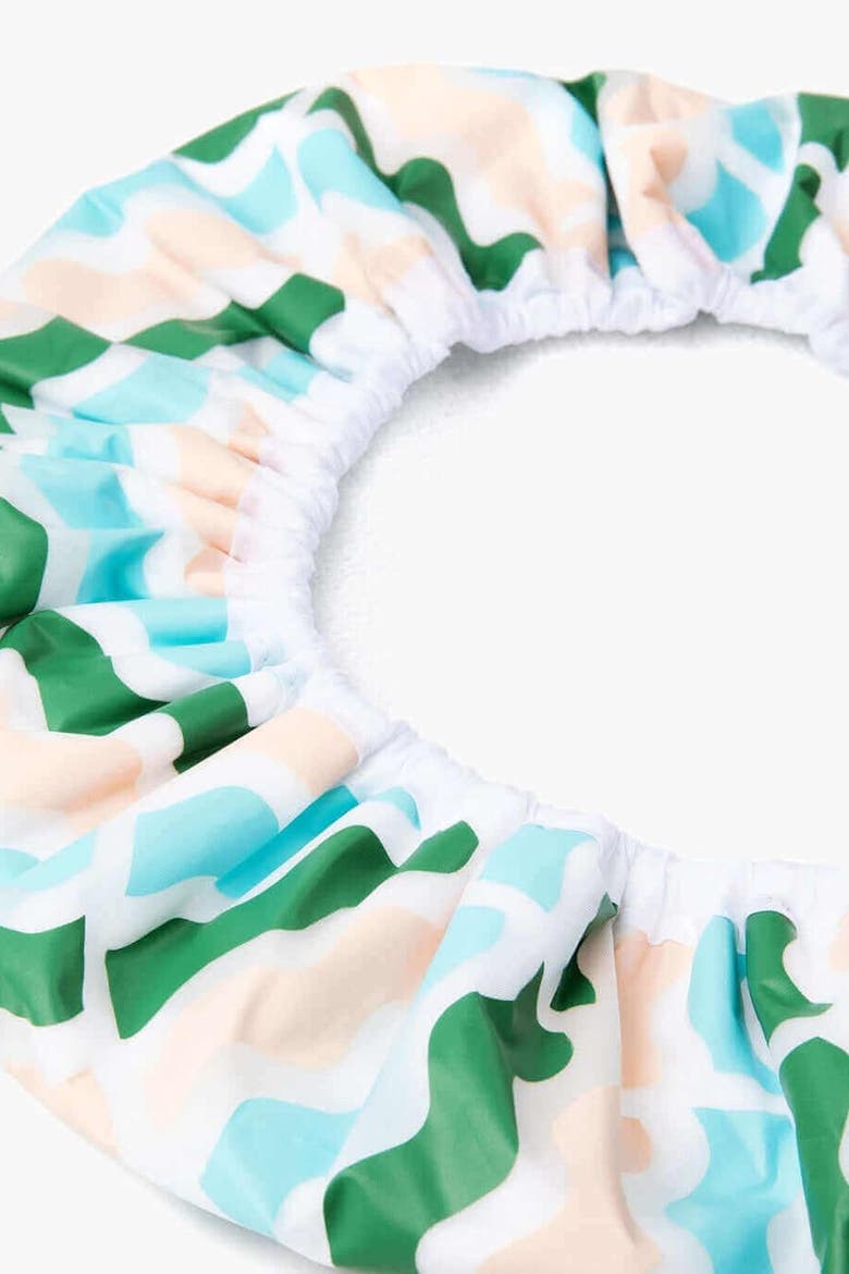 Shower Cap, Alternate, color, White Multi