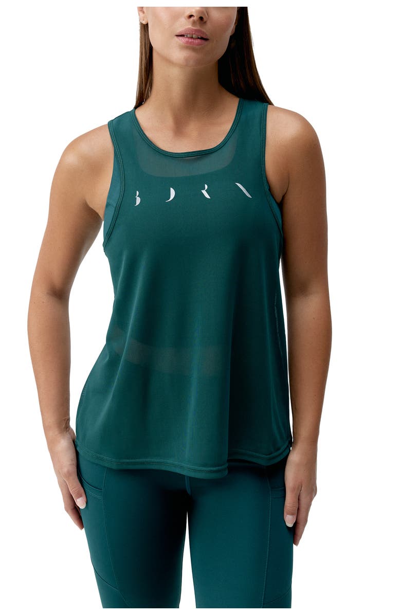 Born Living Yoga Bora Performance Sport T-Shirt, Main, color, Deep Green