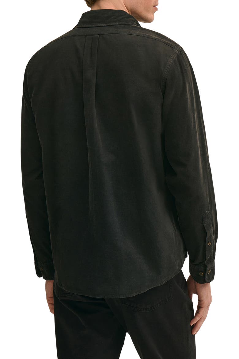 Friday Cotton Corduroy Button-Down Work Shirt, Alternate, color, PIRATE BLACK
