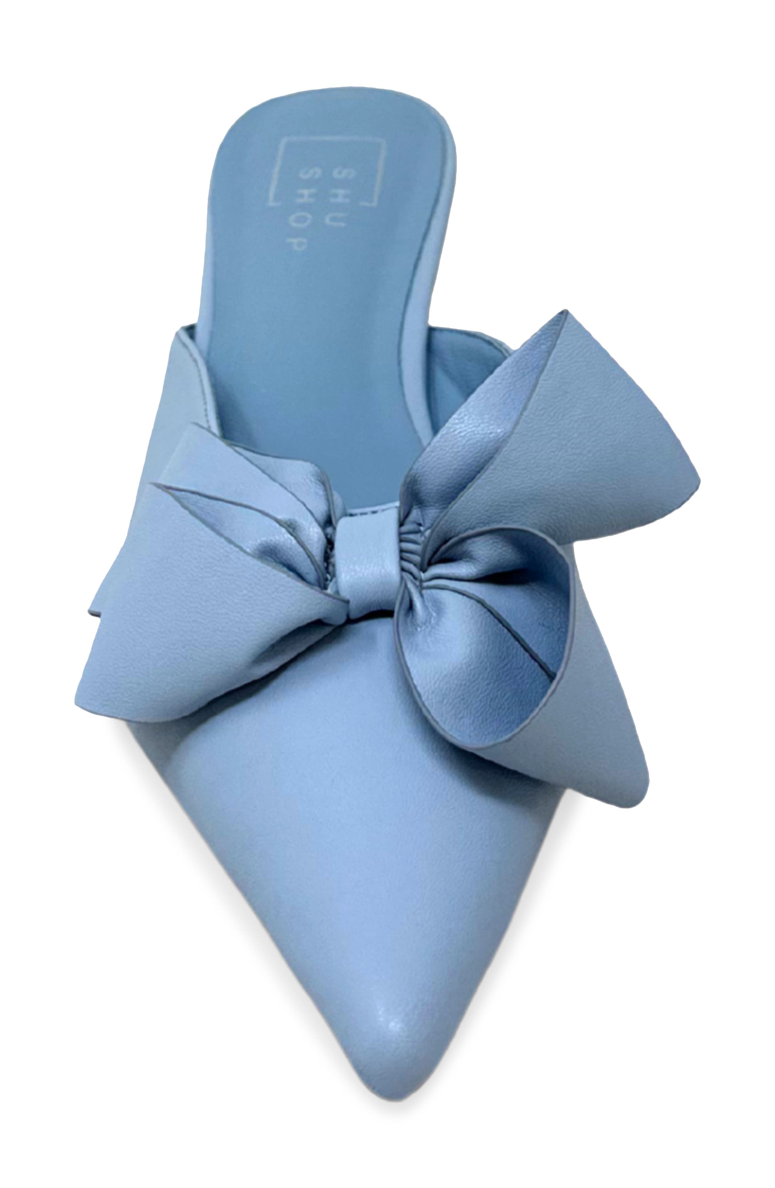 Nell Pointed Toe Kitten Heel Mule, Alternate, color, LIGHT BLUE