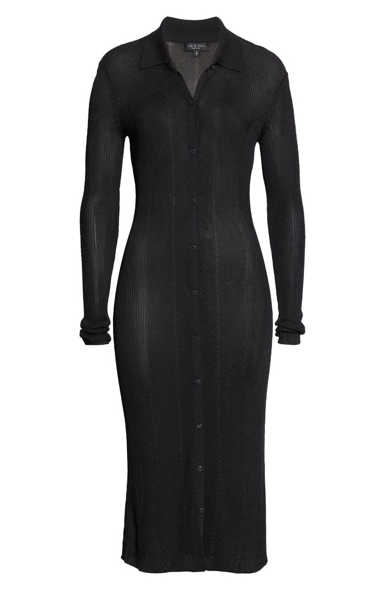 rag & bone Pacey Long Sleeve Midi Dress, Alternate, color,