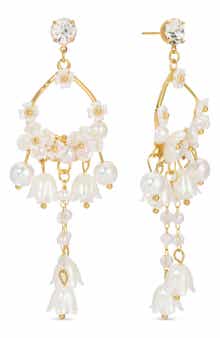 EYE CANDY LOS ANGELES Lily Of The Valley Faux Pearl Drop Earrings