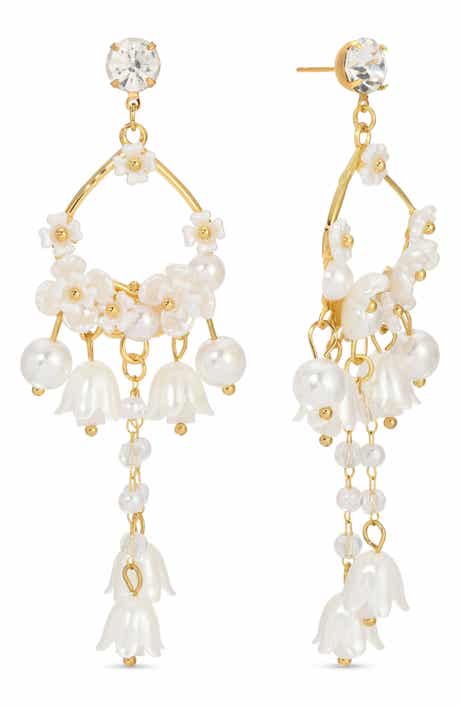 EYE CANDY LOS ANGELES Lily Of The Valley Faux Pearl Drop Earrings
