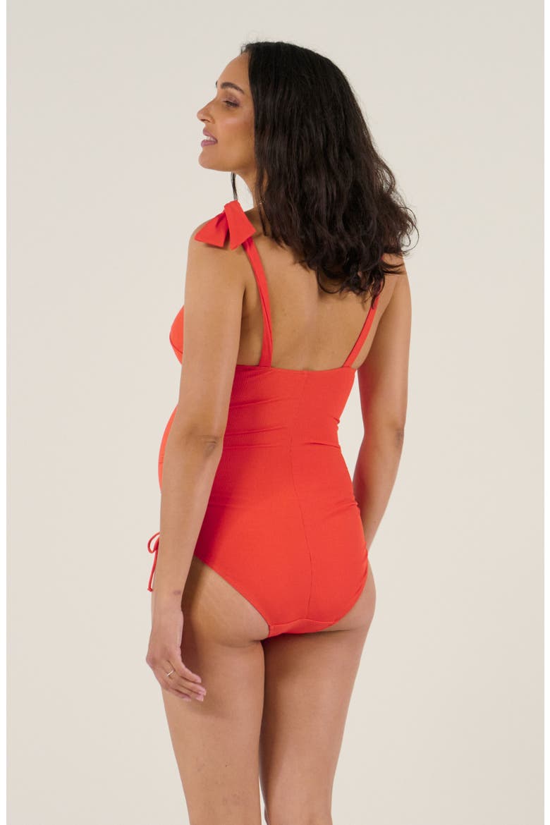 Porto vecchio maternity swimsuit, Alternate, color, Orange