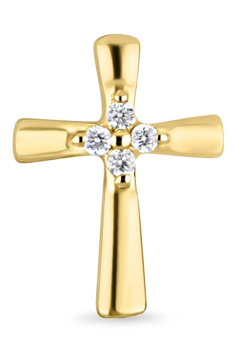Icon 18k Gold Diamond Cross Stud Earrings, Alternate, color, 18KY