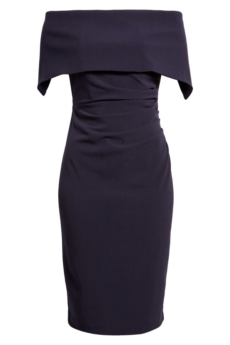 Off-the-Shoulder Sheath Dress, Alternate, color, NAVY
