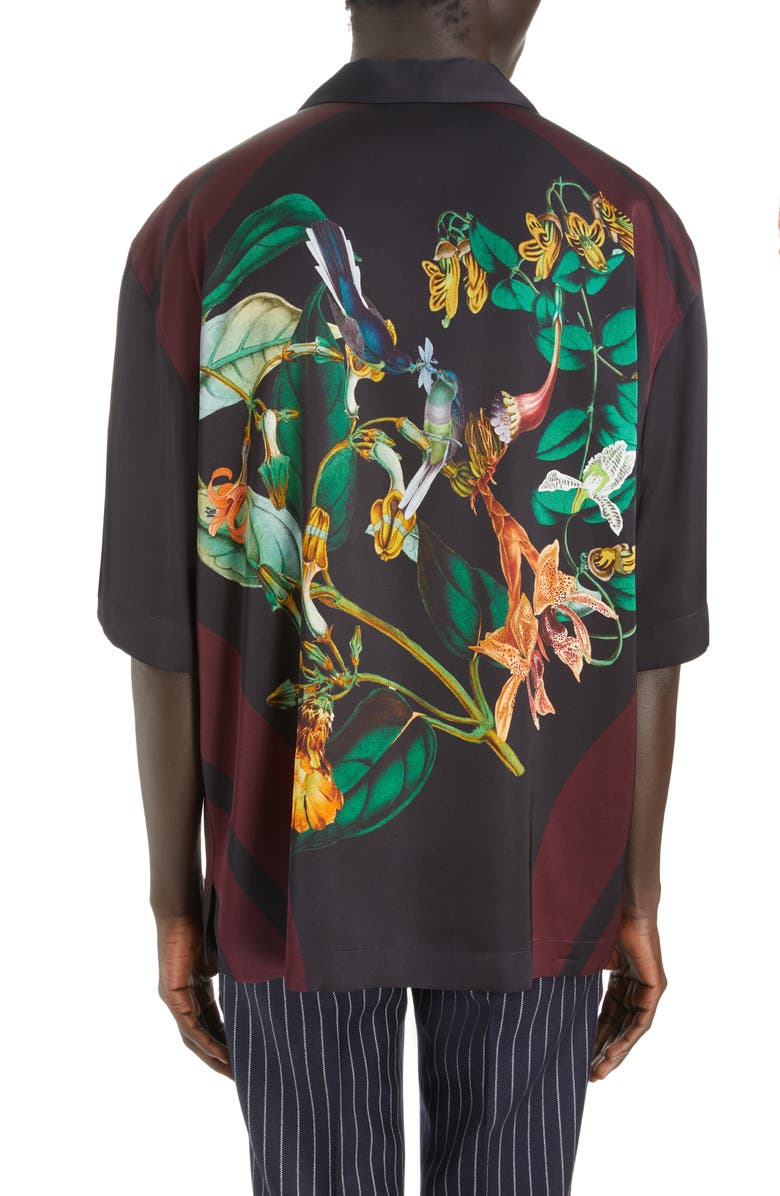 Dries Van Noten Cassi Floral Print Camp Shirt, Alternate, color, 