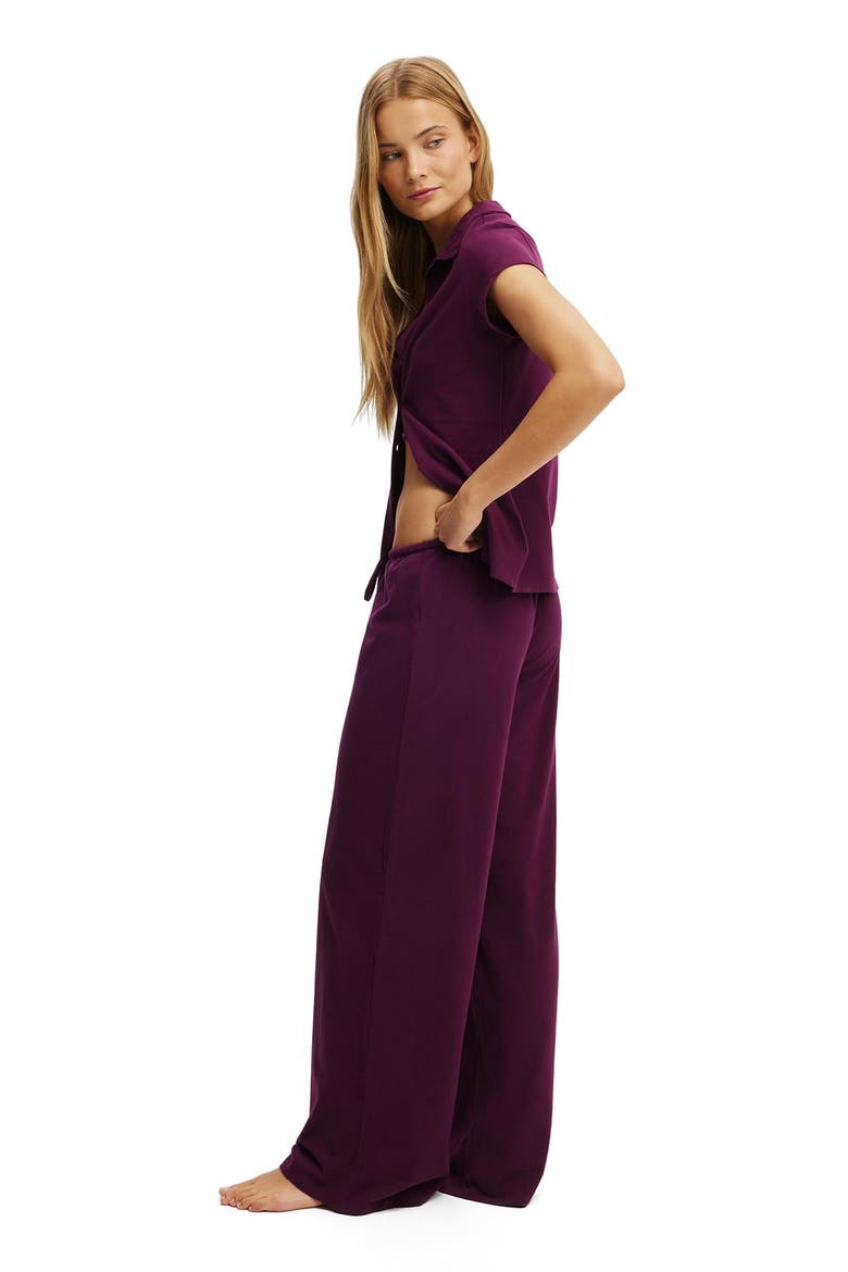 Women's Dreamy Soft Wide Leg Pant, Alternate, color, Blackcurrant