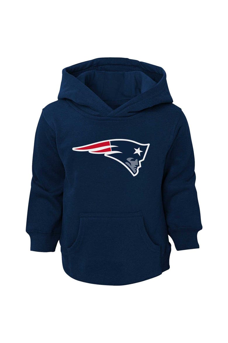 Toddler Navy New England Patriots Logo Pullover Hoodie, Main, color, Navy