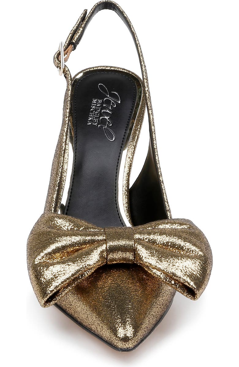 Jewel Badgley Mischka Kourtnay Slingback Pointed Toe Pump, Alternate, color, Gold Met