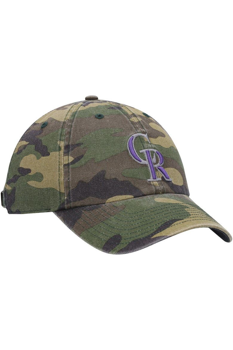 Men's '47 Camo Colorado Rockies Team Clean Up Adjustable Hat, Alternate, color, Camo