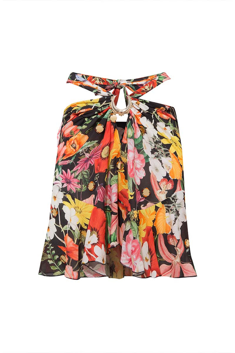 DIVINE PAREO, Alternate, color, Black Floral
