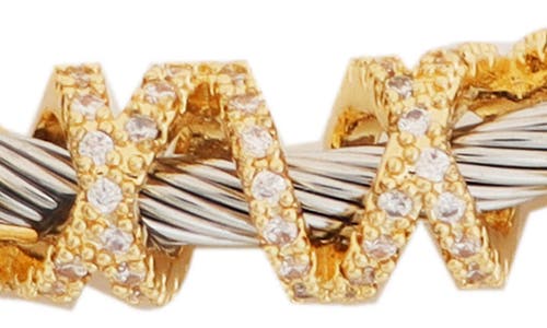 Panacea Two Tone Crystal Cuff In Metallic