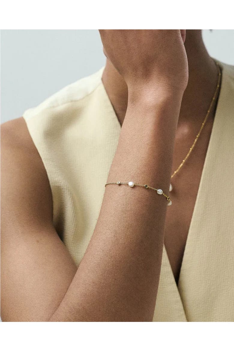 Pearl and Sapphire Station Bracelet, Alternate, color, Pearl and Sapphire