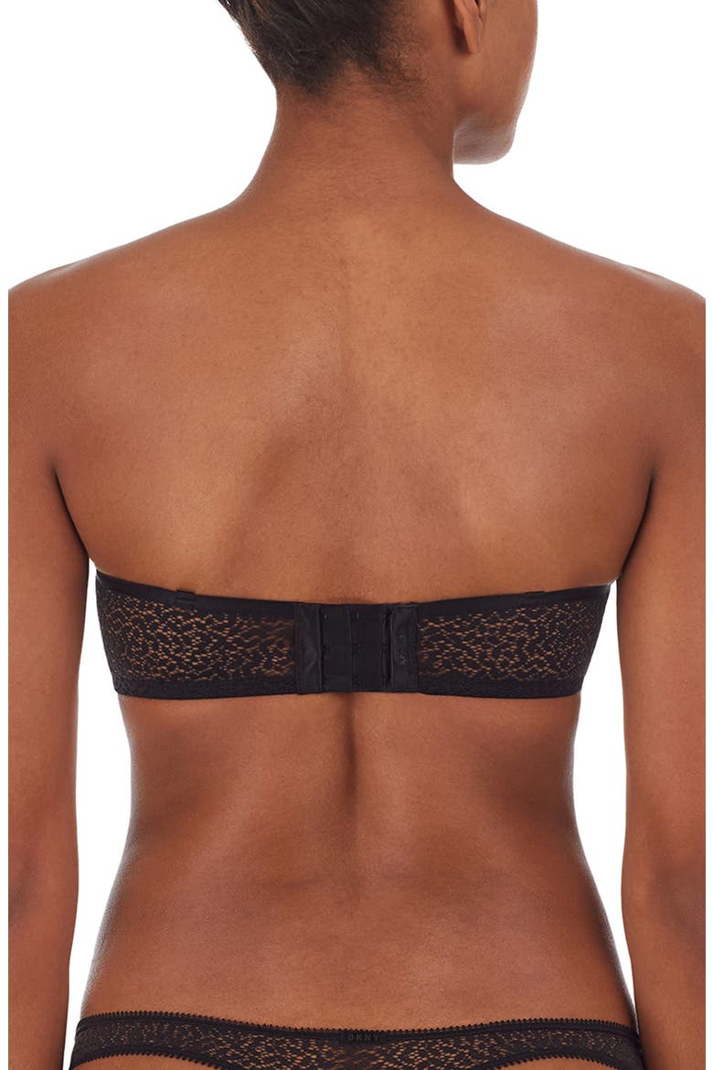 Modern Lace Strapless Underwire Bra, Alternate, color, BLACK