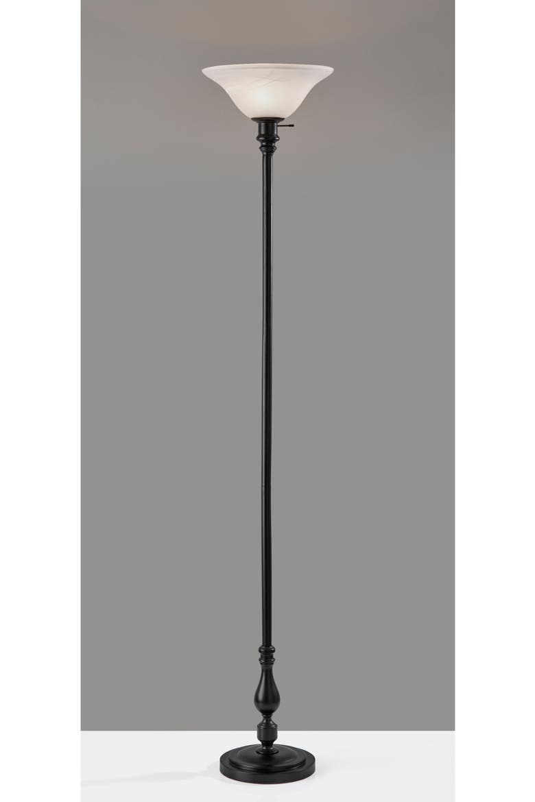 Claret Torchiere Lamp, Alternate, color, BLACK