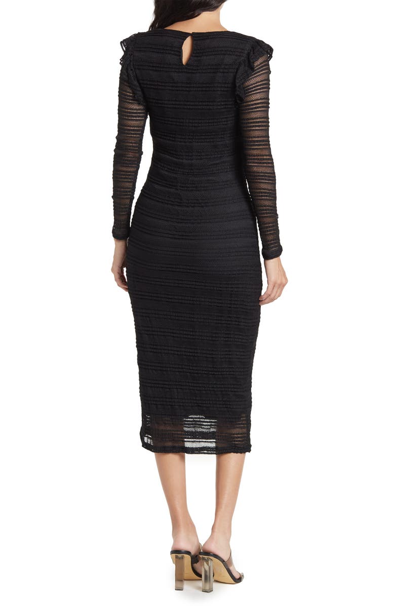 NSR Stripe Long Sleeve Midi Dress, Alternate, color, 