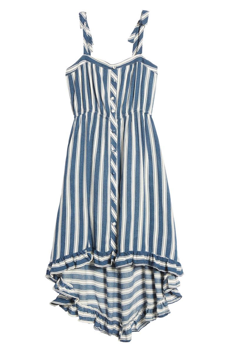 Hayden Girls Hayden Girl Stripe High/Low Dress, Main, color, 