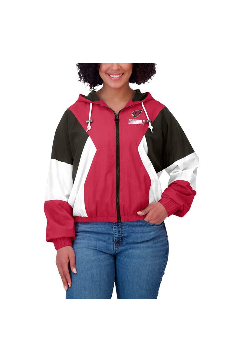 WEAR by Erin Andrews Women's WEAR by Erin Andrews  Cardinal Arizona Cardinals Color Block Full-Zip Windbreaker Jacket, Alternate, color, Cardinal