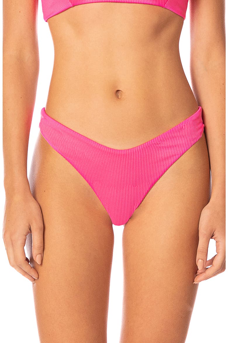 Hot Fuchsia Splendor Reversible Bikini Bottoms, Main, color, DARK PINK