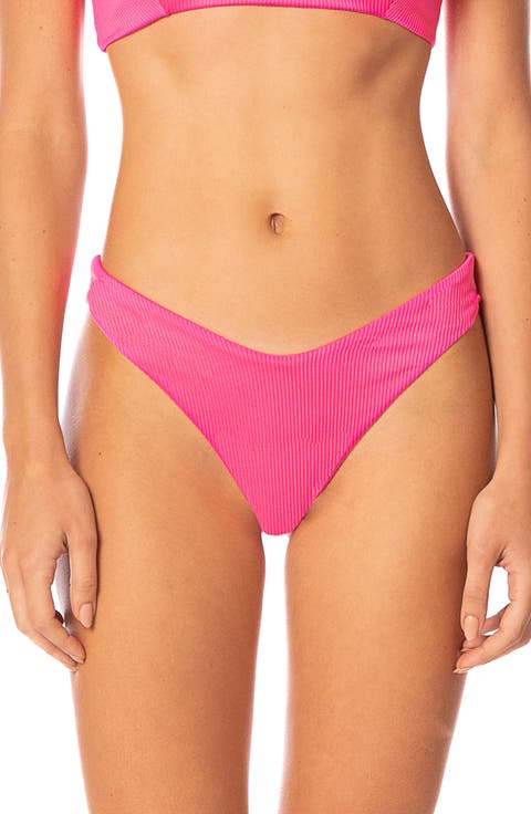 Hot Fuchsia Splendor Reversible Bikini Bottoms