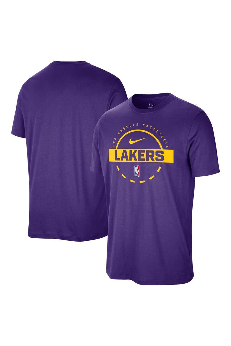 Men's Nike  Purple Los Angeles Lakers Authentic Practice T-Shirt, Main, color, Purple