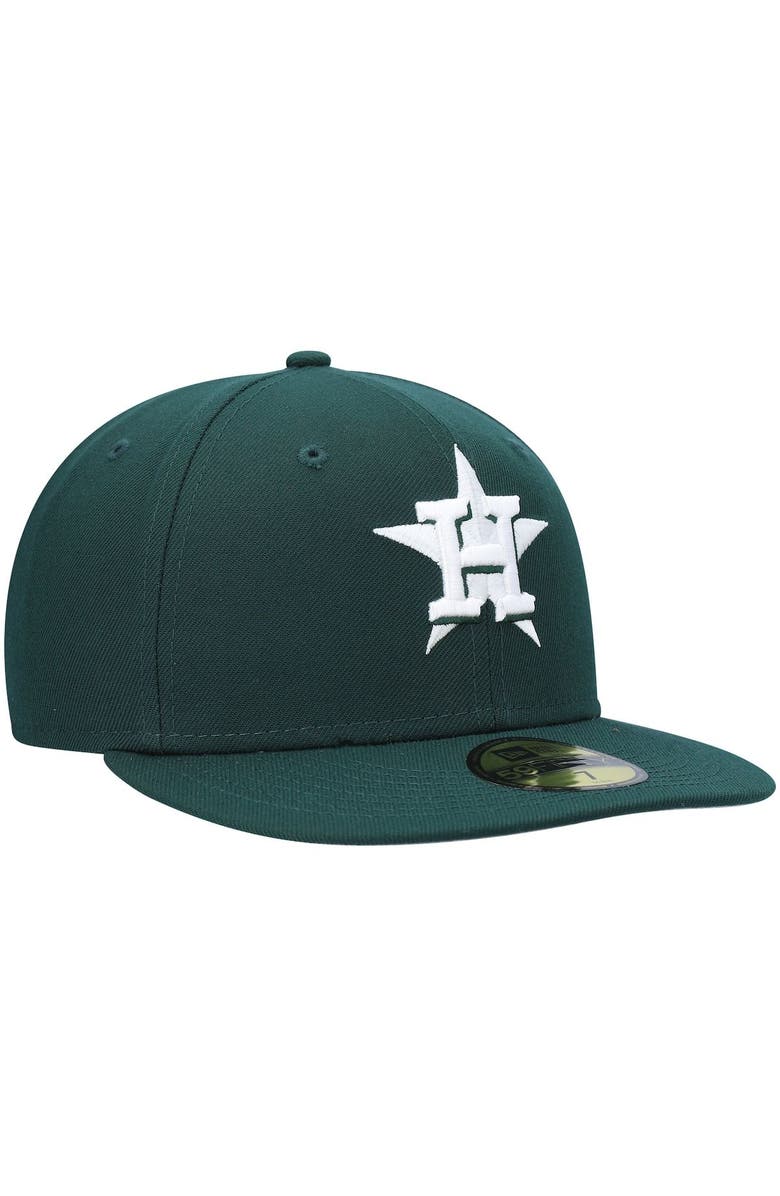 New Era Men's New Era Green Houston Astros White Logo 59FIFTY Fitted Hat, Alternate, color, 