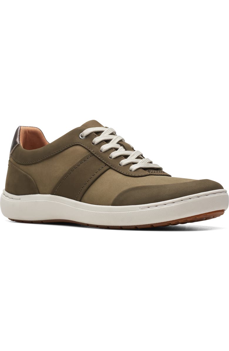 Clarks<sup>®</sup> Nalle Fern Sneaker, Main, color, Olive Combi