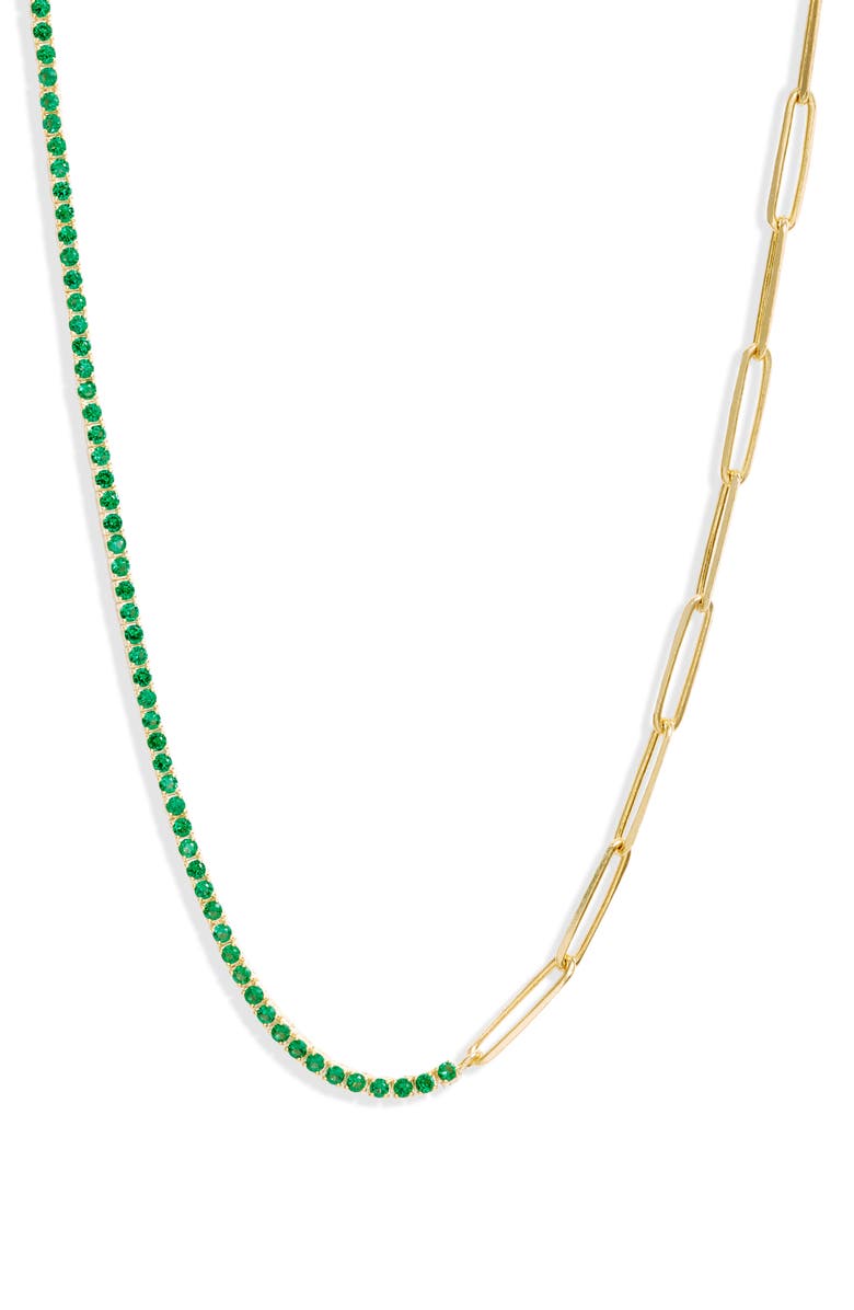 SHYMI Half Link Tennis Choker Necklace, Main, color,