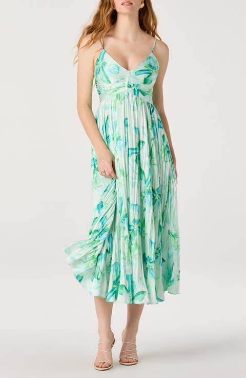Blue/Green Floral Dresses for Women Blue/Green Floral Dresses for Women