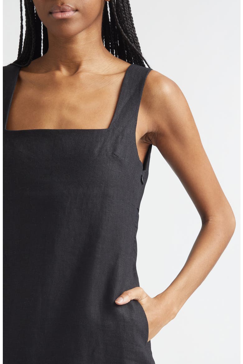 Alice Linen Minidress, Alternate, color, BLACK