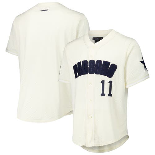 Pro Standard Micah Parsons Cream Dallas Cowboys Name & Number Triple Tonal Button-up Baseball Jersey