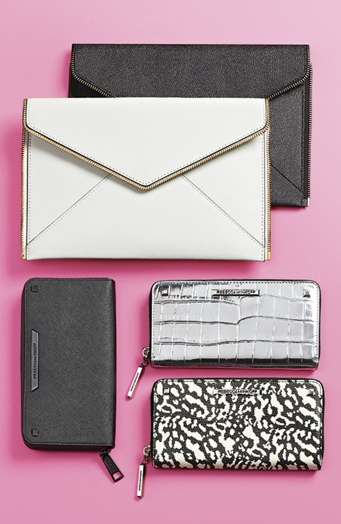 'Leo' Envelope Clutch, Alternate, color, WHITE