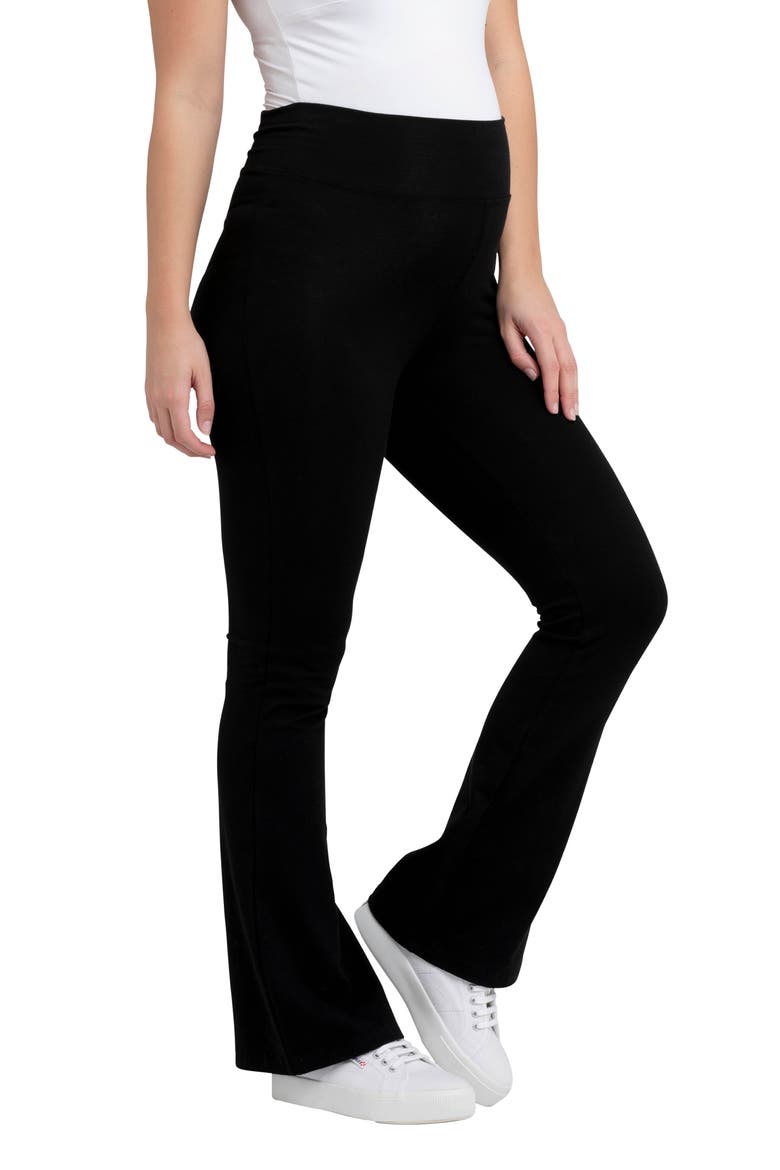 Organic Jersey Flare Pant, Alternate, color, BLACK