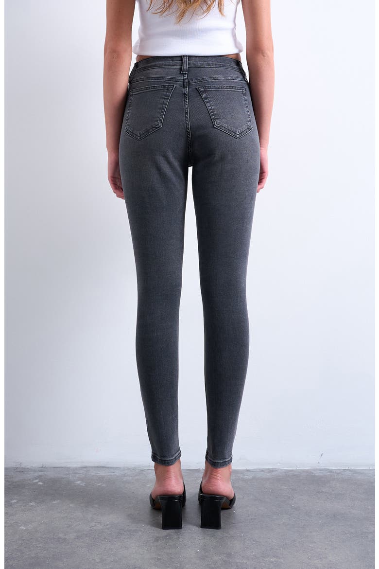 Jamie High Waist Skinny Jeans, Alternate, color, BLACK