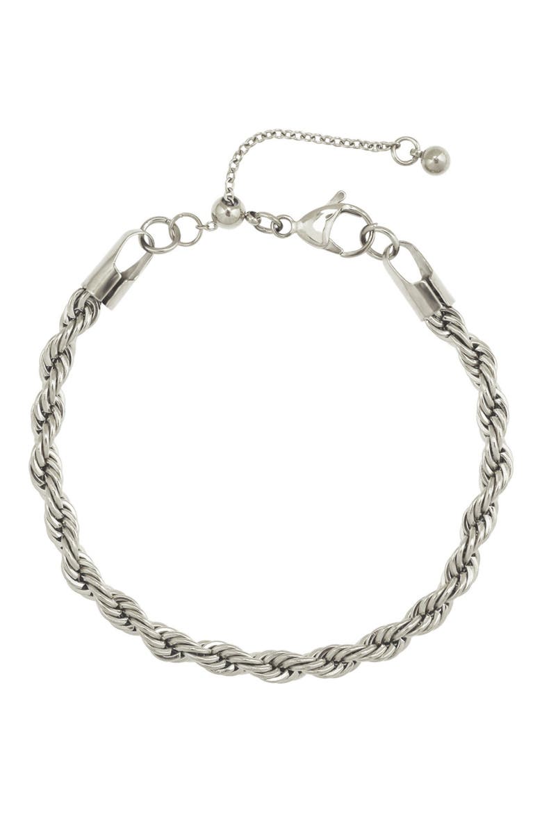 Twist Chain Bracelet, Main, color, SILVER