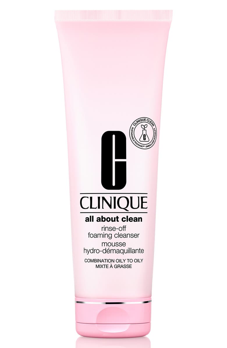 Clinique Jumbo Size All About Clean<sup>™</sup> Rinse-Off Foaming Cleanser, Main, color, 