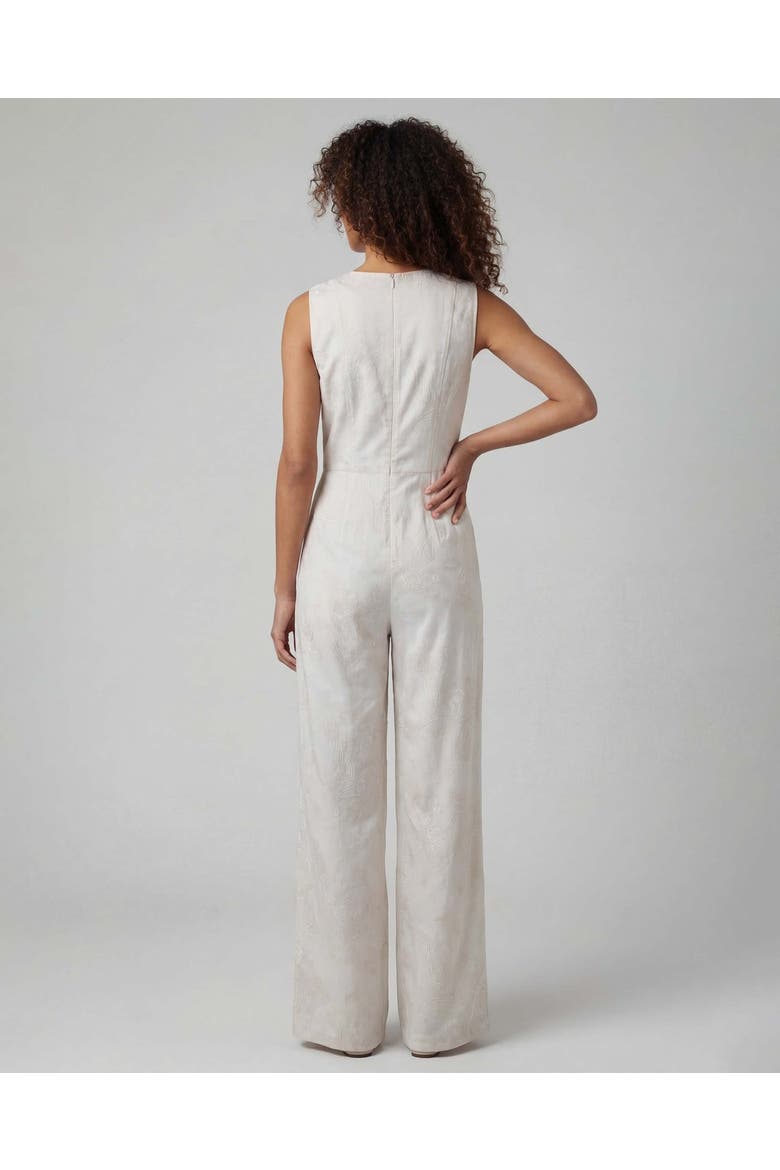 Paisley Explosion Womens Tailored Jumpsuit, Alternate, color, Paisley Explosion Ivory