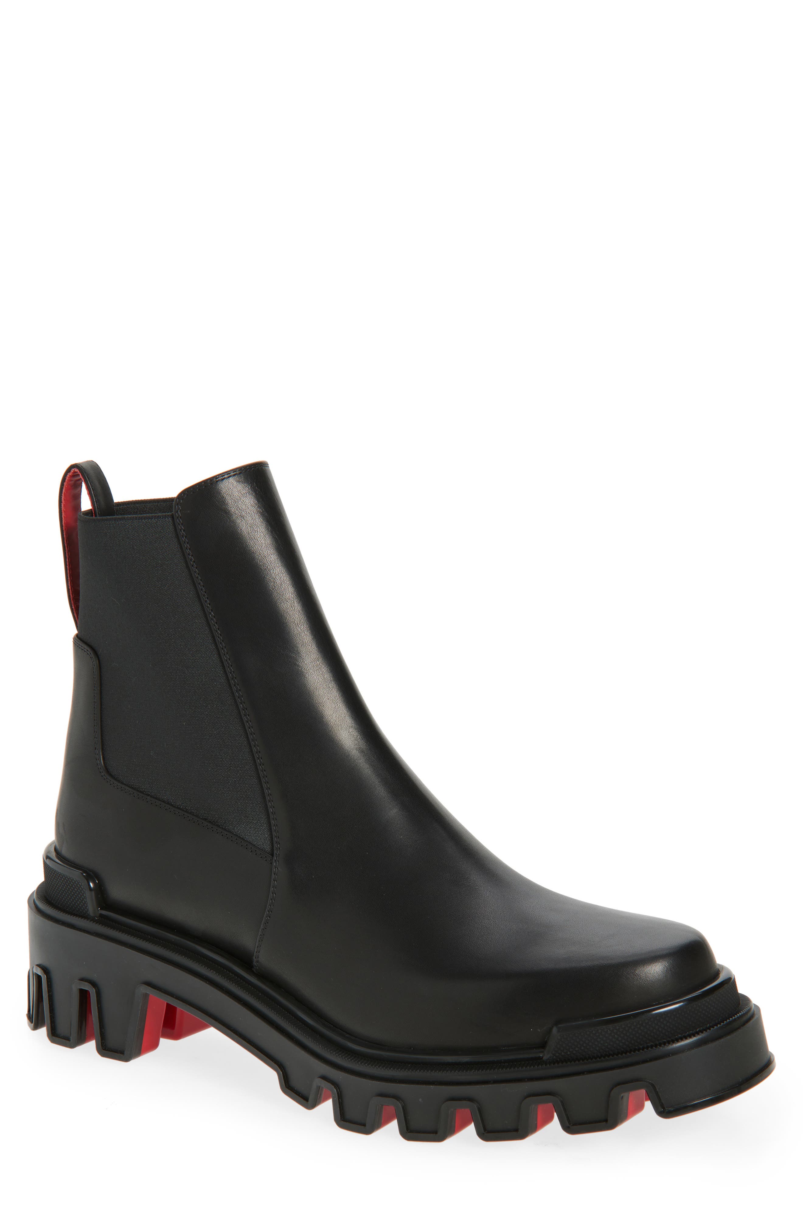 Christian Louboutin Machacroche Dune Chelsea Boot, Main, color, Black