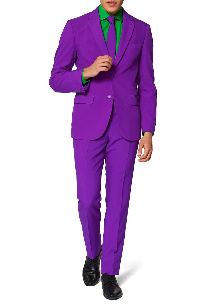 Purple Prince Slim Fit Two-Piece Suit & Tie Set, Alternate, color, PURPLE
